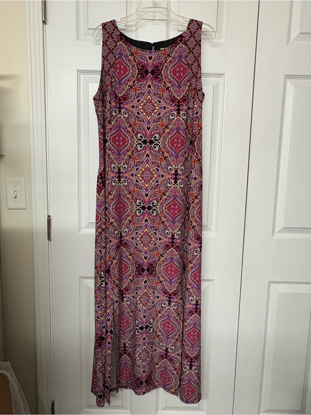 Chico’s Moroccan Print Sleeveless Colorful Maxi Dress Sz M